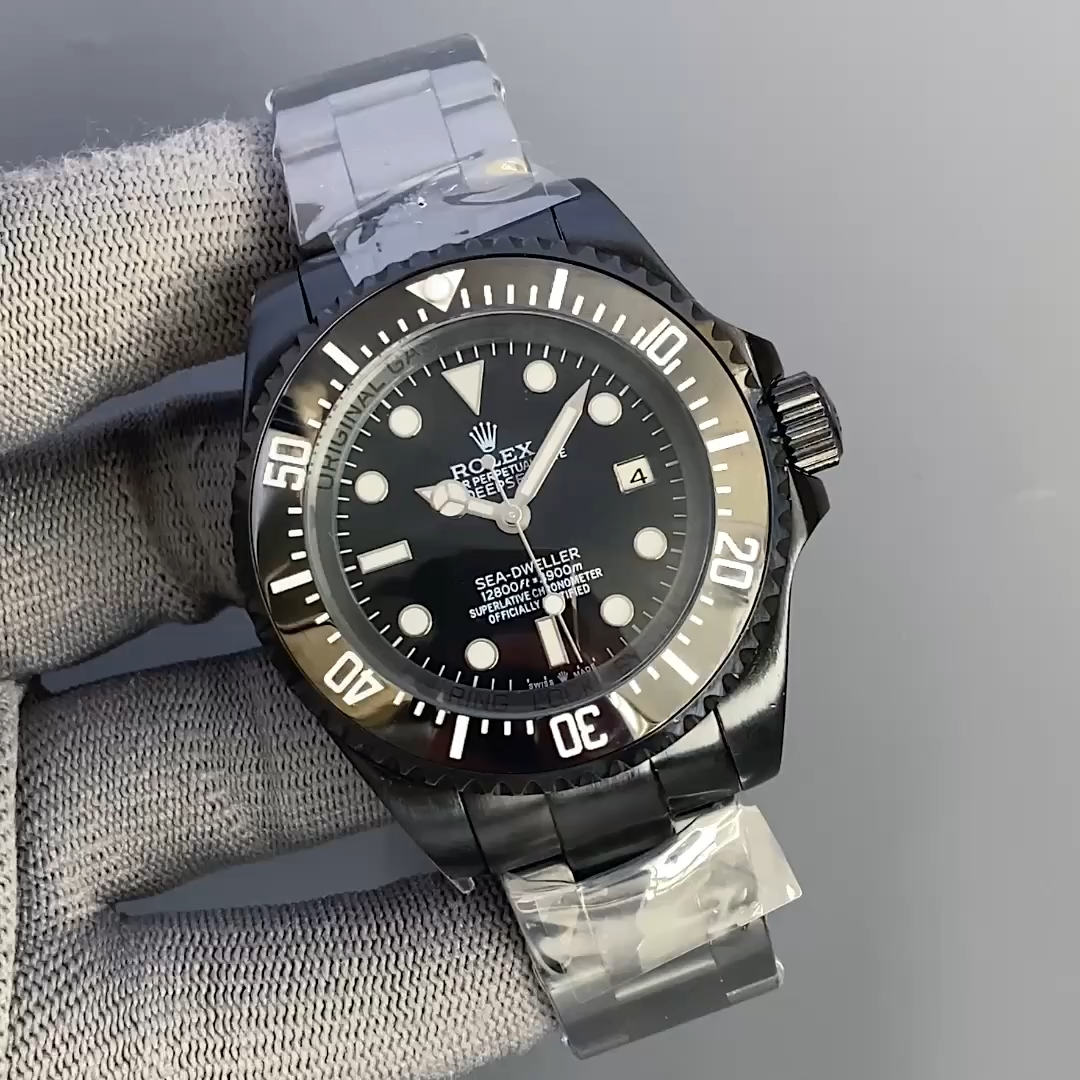 Rolex Sea-Dweller Deepsea 116660 PVD/DLC Coated Stainless Steel Black Dial 44MM Mens Replica Watch
