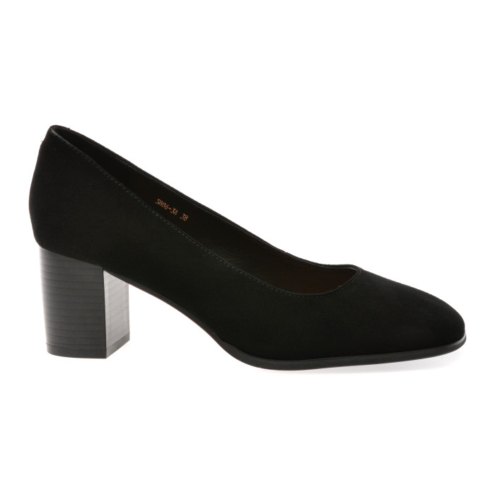 Pantofi eleganti EPICA negri, 58863, din piele intoarsa