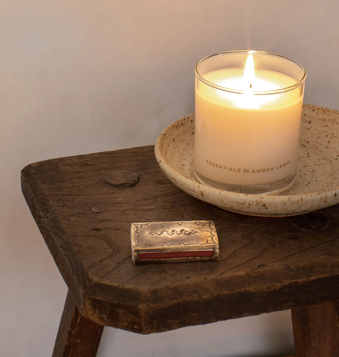 Silver Stamped Matchbox