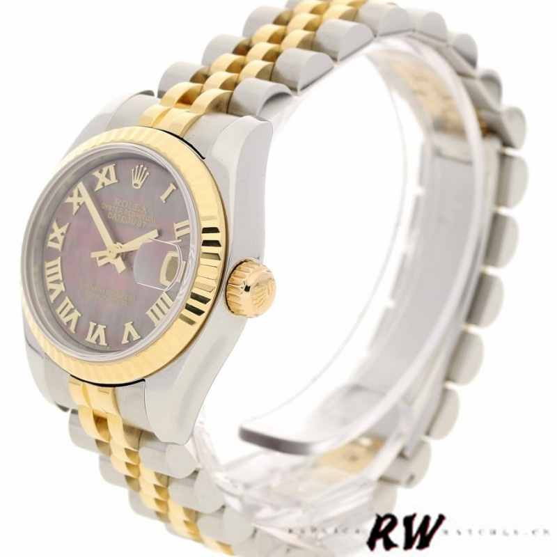 Rolex Datejust 179173 Mother Of Pearl Black Dial 26MM Lady Replica Watch