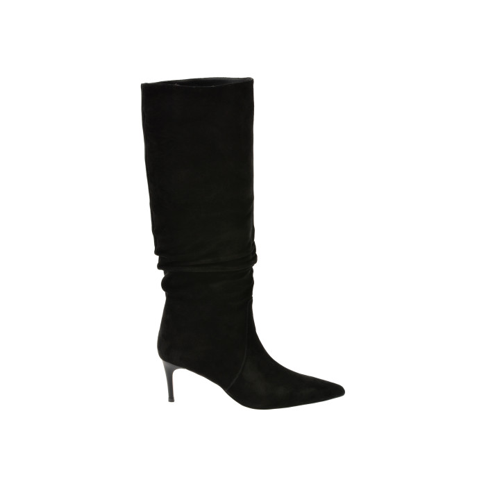 Cizme elegante EPICA negre, EB971, din piele intoarsa