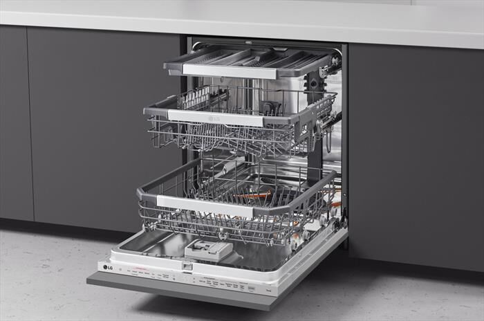 LG - Lavastoviglie QUADWASH DB475TXS Classe A 14coperti-Acciaio