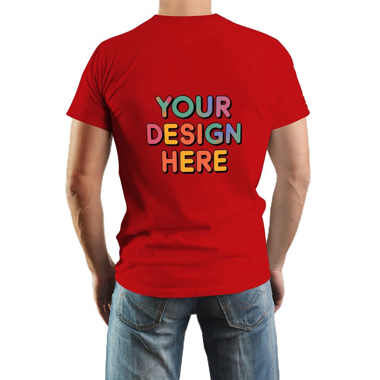 Customized Men’s T-Shirt Back Print in 100% Pure Cotton