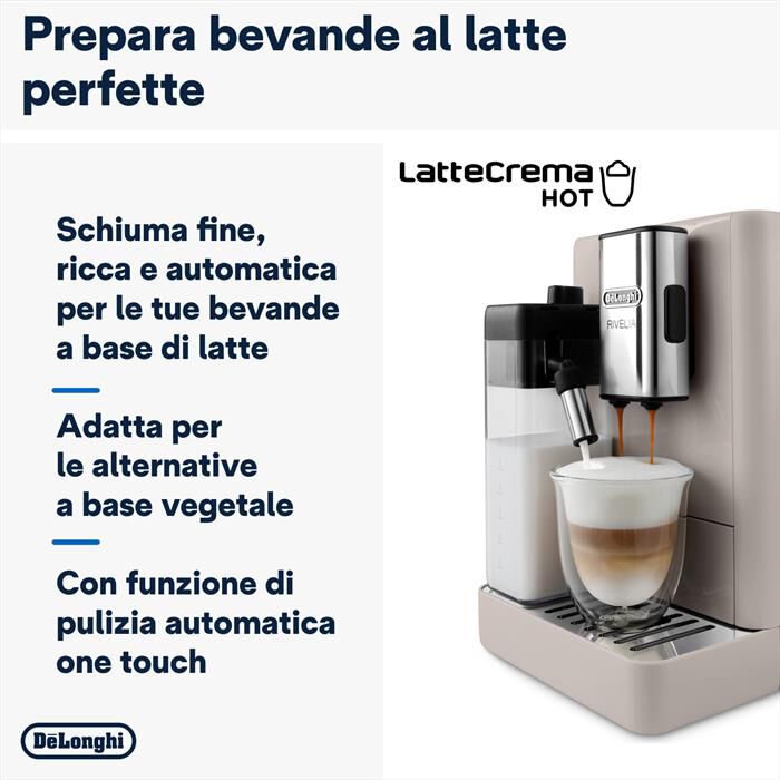 DE LONGHI - Macchina da caffè automatica RIVELIA EXAM440.55.BG-Beige (sand beige)