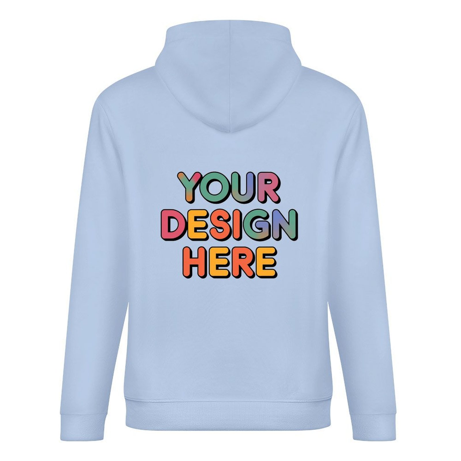 Customized Men’s Pure Cotton Hooded Sweater (Unisex) with Back Print