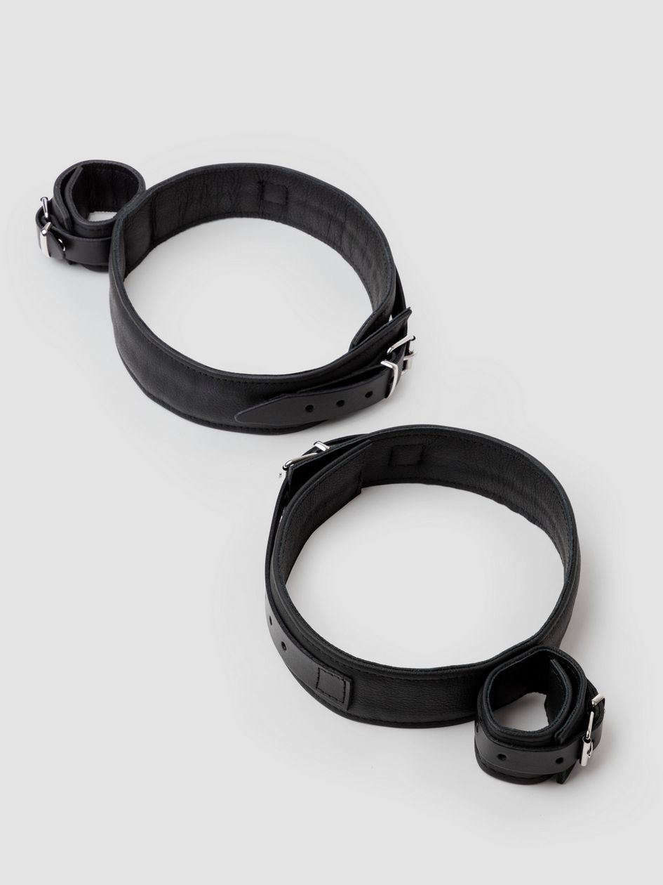 DOMINIX Deluxe Premium Leather Wrist to Thigh Restraint