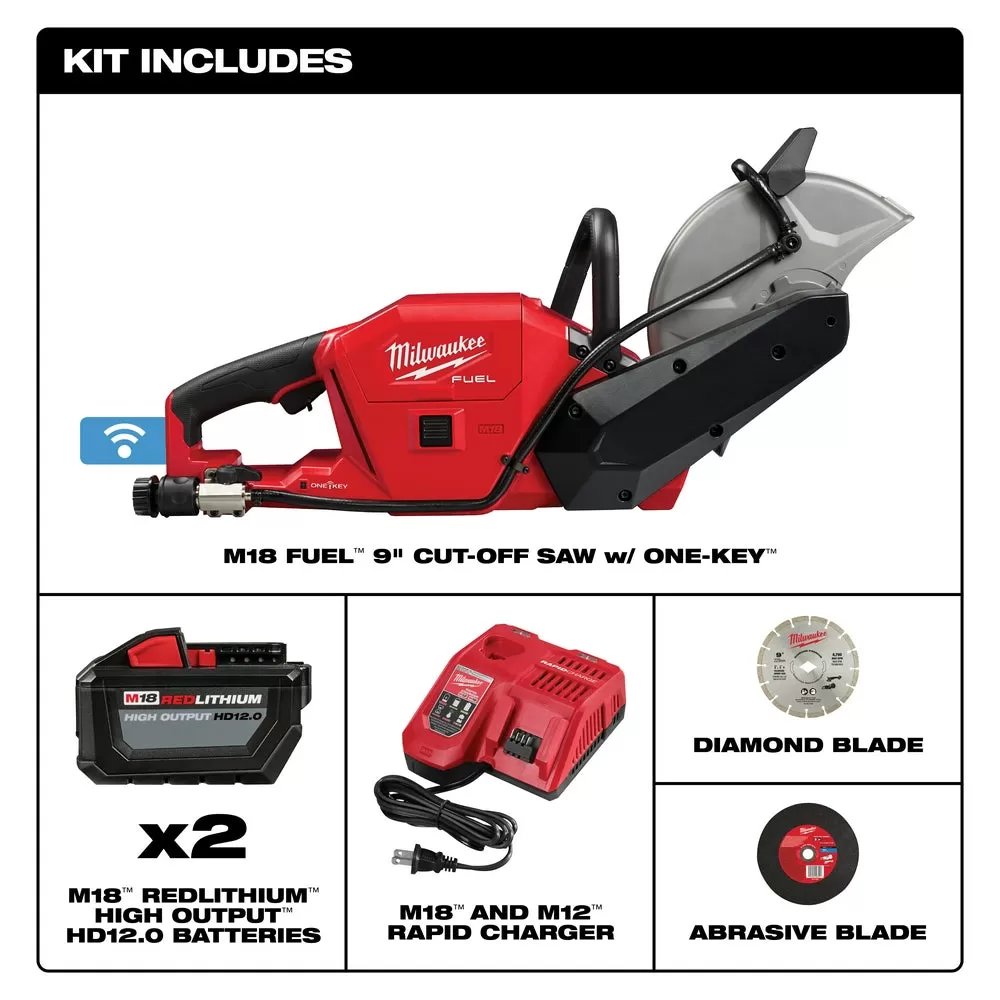 Milwaukee 2786-22HD M18 FUEL 18V 9 Inch Cut-Off Saw w/ ONE-KEY Kit