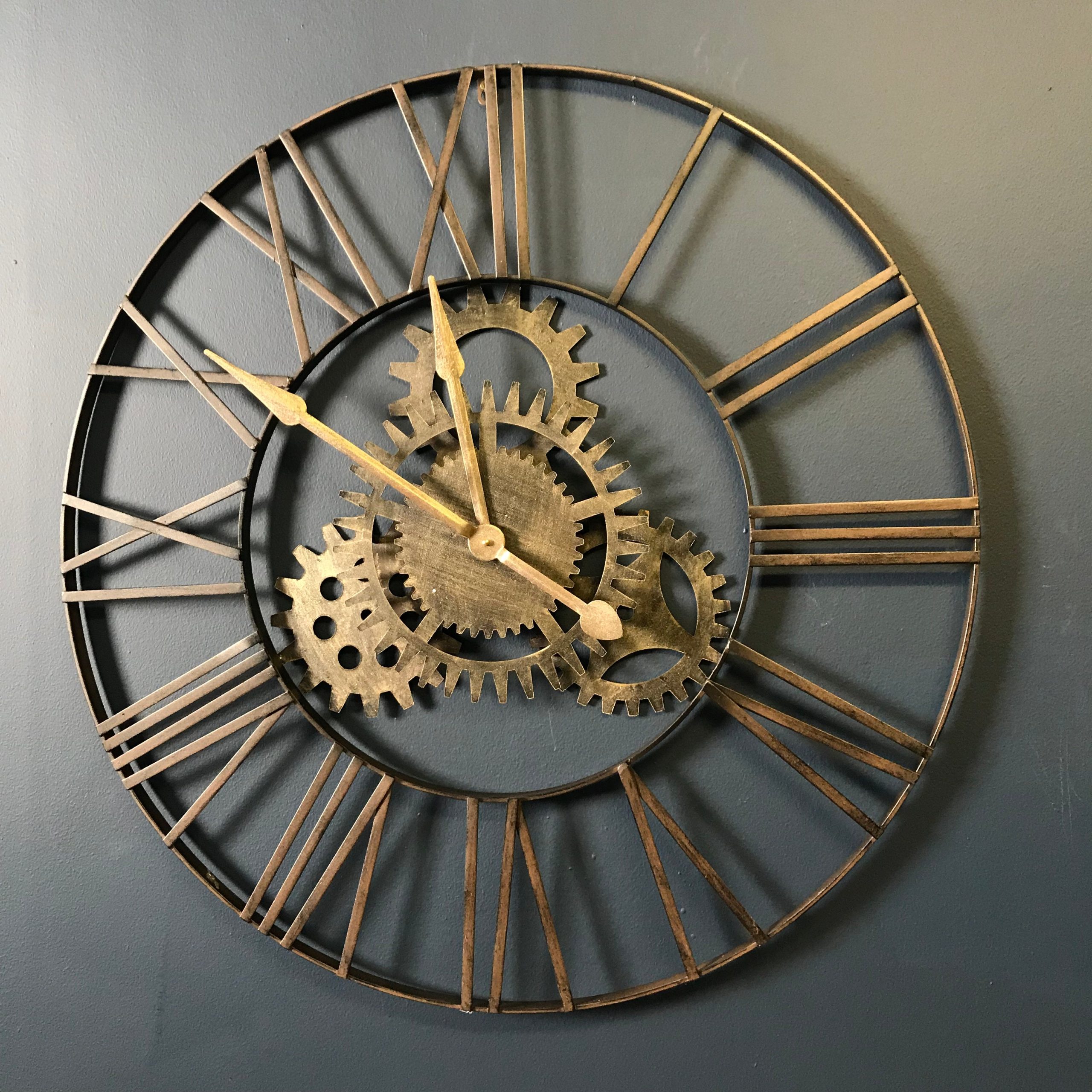 Cogs Metal Clock 90cm