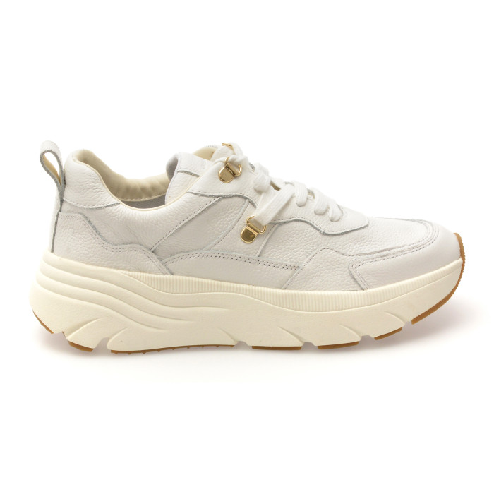 Pantofi sport GEOX albi, D36UFE, din piele naturala