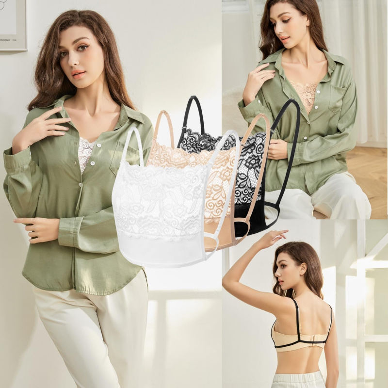 AURETOP 3Pcs Lady Lace Wearable Mock