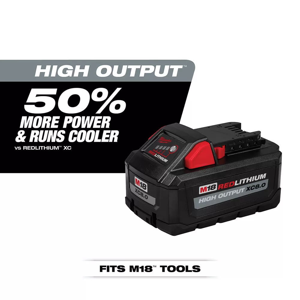 Milwaukee 48-11-1880 M18 18V 8.0Ah REDLITHIUM High Output Battery Pack