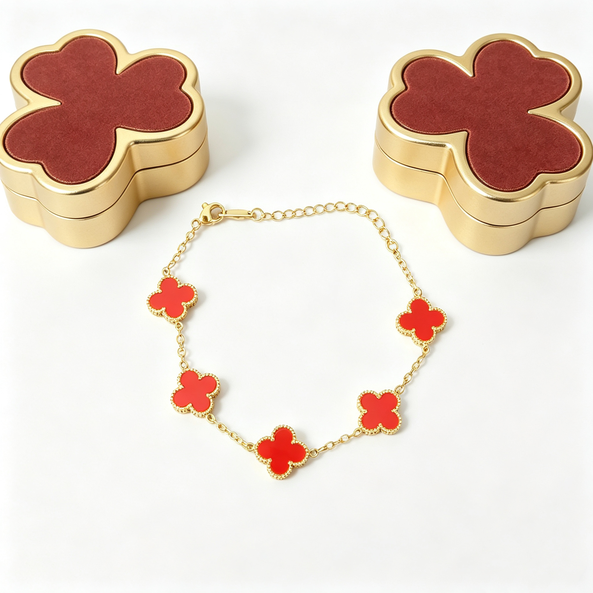 S—Five-Row Metal Bracelet