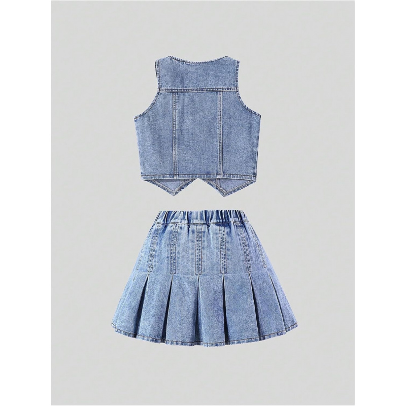 Girl's Two Piece Y2K Cute Outfits