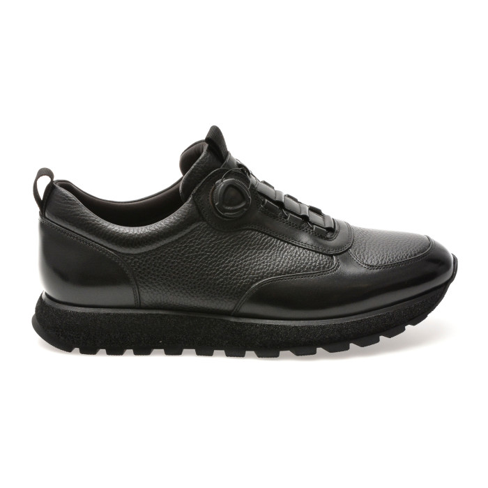 Pantofi sport EPICA negri, G48, din piele naturala