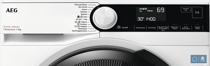 AEG - Lavatrice LR7FD94 9 Kg Classe A-Bianco