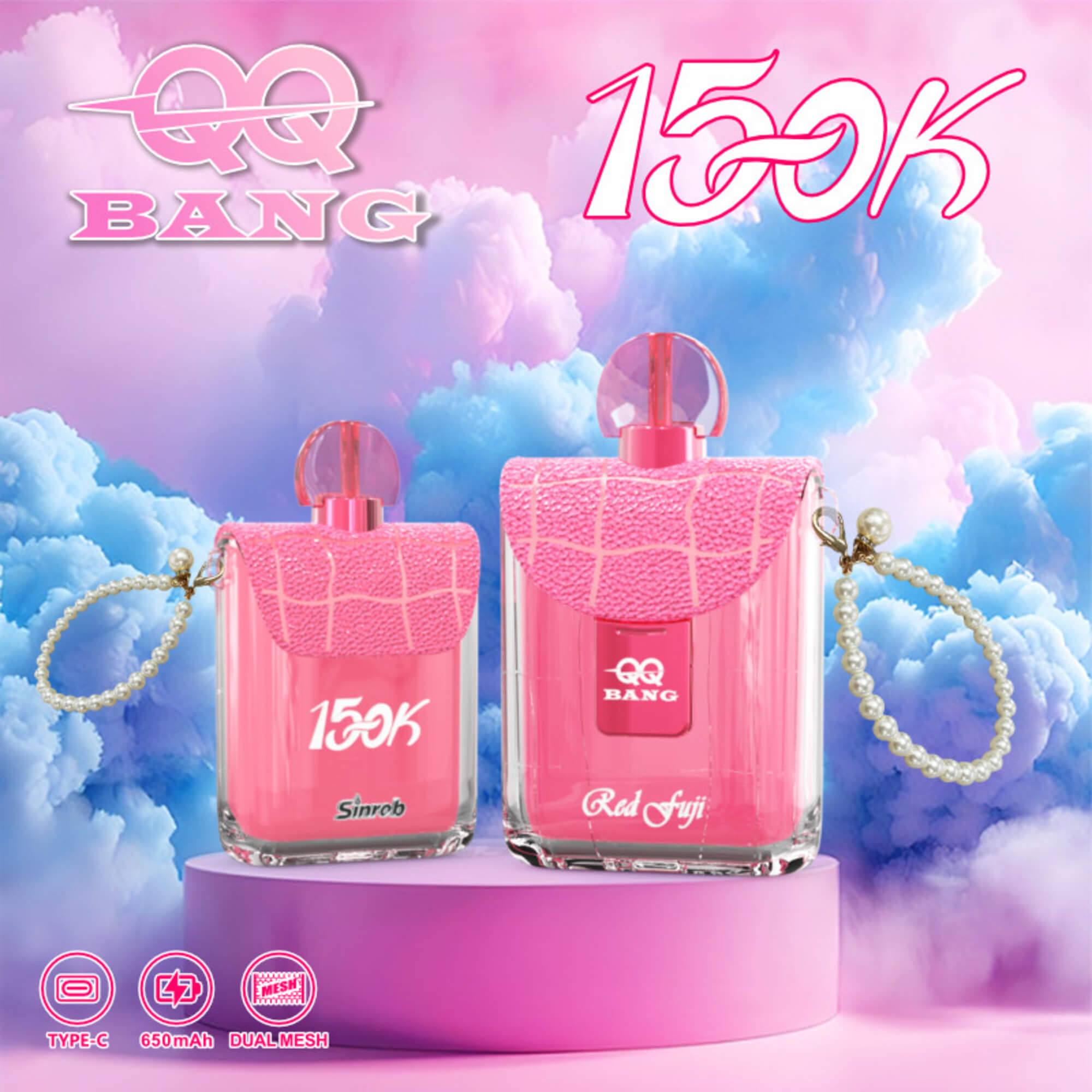 QQ BANG 150K Puffs Prefilled Hookah Vape | Rechargeable