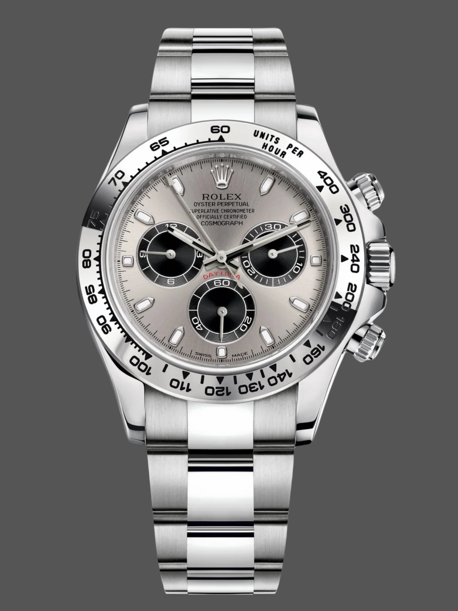 Rolex Daytona Steel Dial with Black Subdials 40mm 116509