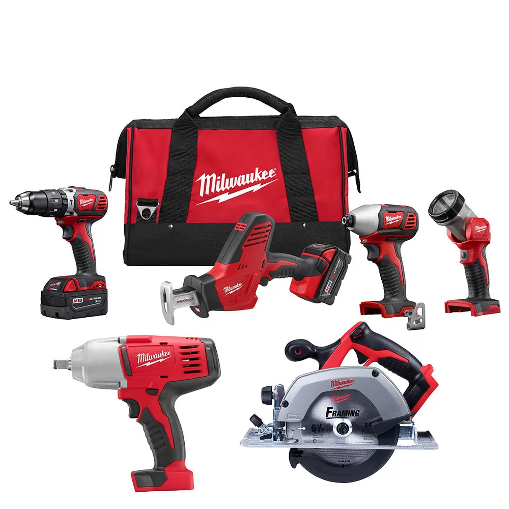 Milwaukee 2695-24B M18 18V 4 Tool Cordless Combo Kit w/ Circular Saw and Impact