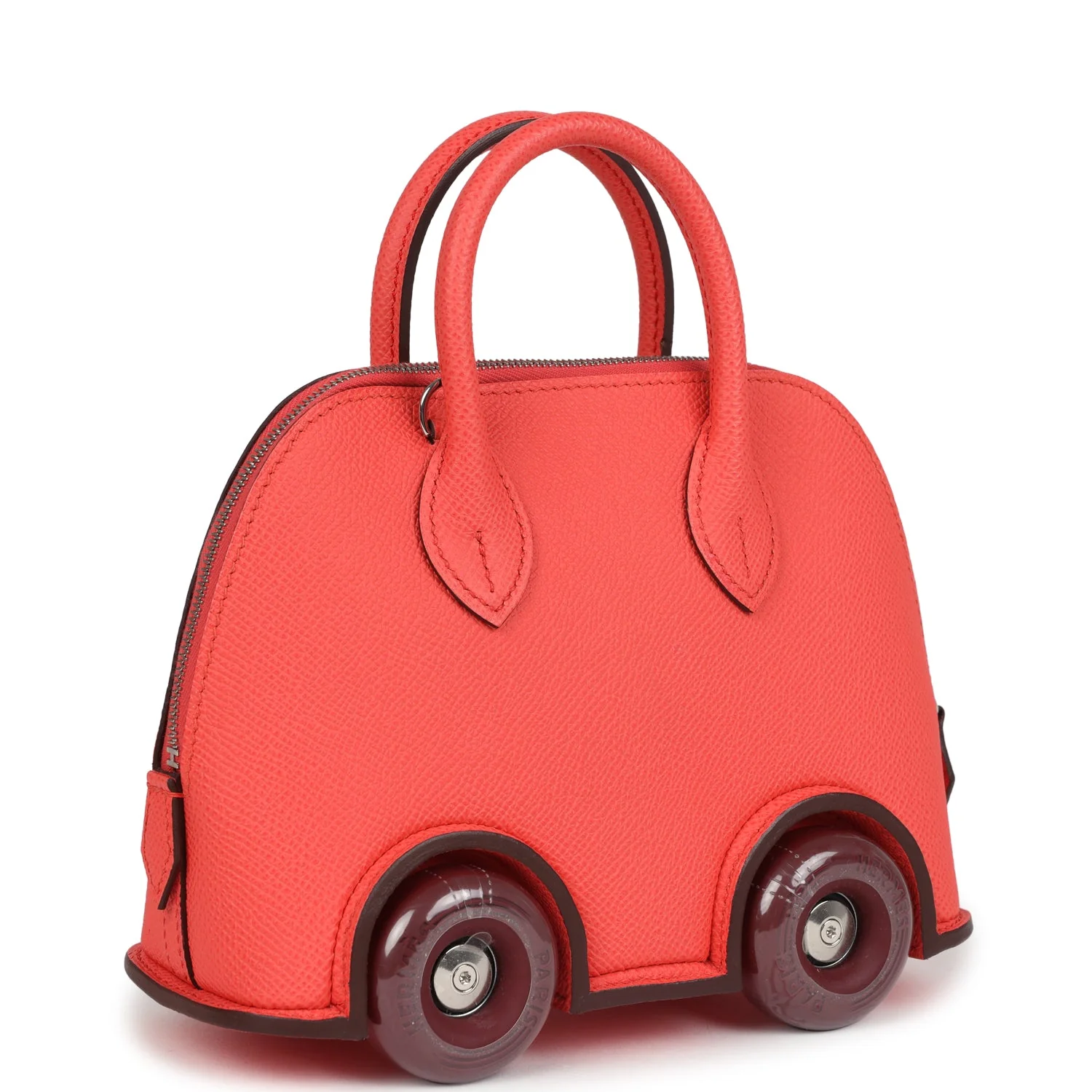 Hermes Bolide On Wheels 1923 Rose Texas and Rouge H Palladium Hardware