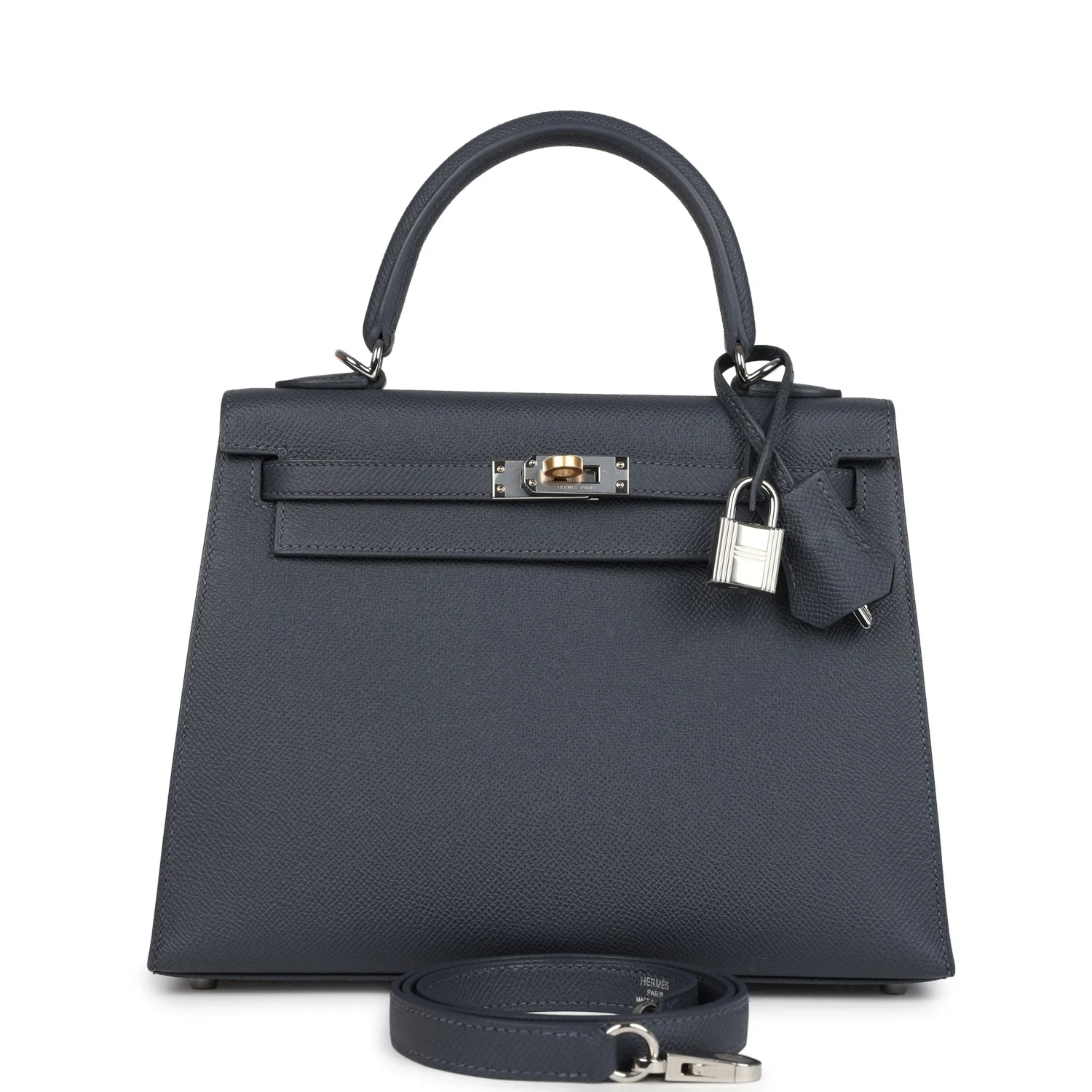 Hermes Kelly Sellier 25 Ardoise Epsom Electrum Hardware