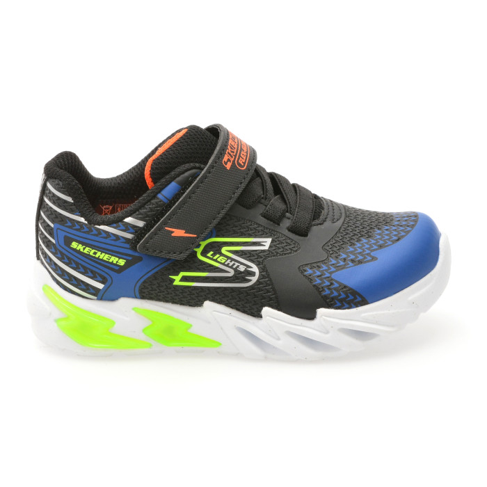 Pantofi sport SKECHERS negri, FLEX-GLOW BOLT, din material textil
