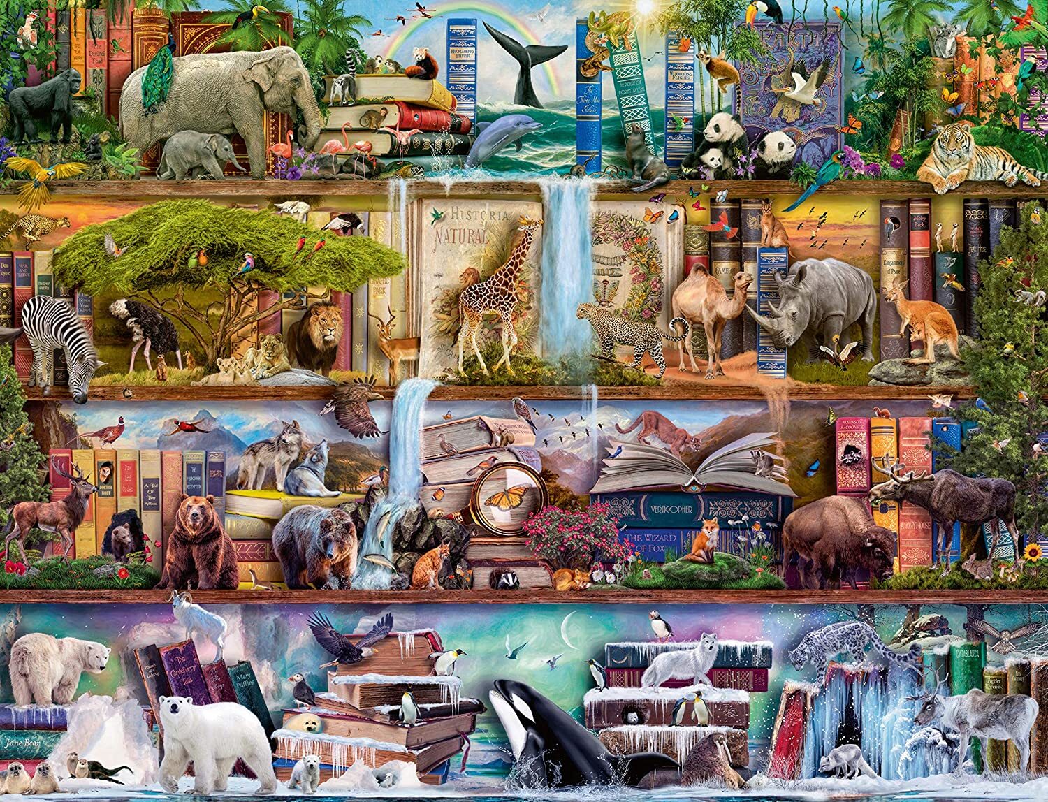 Aimee Stewart Wild Kingdom Shelves 2000 Piece Puzzle