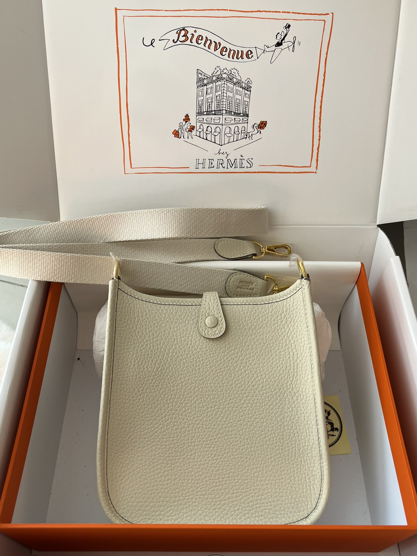 Hermes Evelyn 𝖬𝗂𝗇𝗂 17 Gold Hardware-Top master