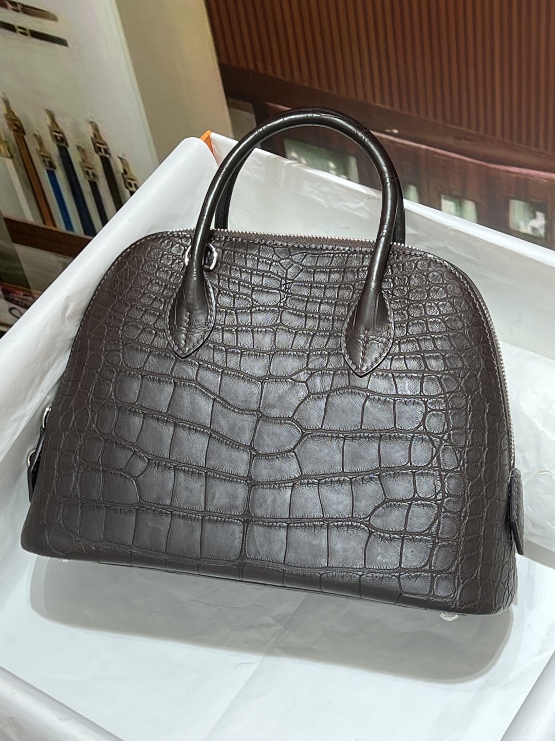 Bolide 25CM Matte crocodile leather