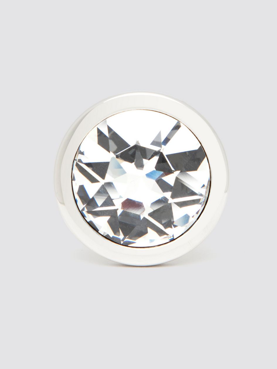 Lovehoney Luxury Crystal Stainless Steel Silver Butt Plug 2.5 Inch
