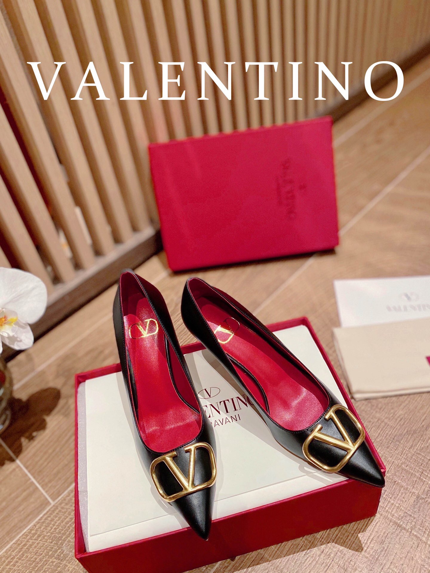 Valentino Vlogo Signature Calfskin Slingback Pumps Size 35-41 4-Color