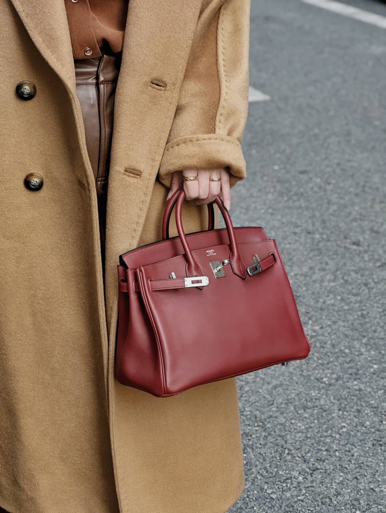 Hermes Birkin Bordeaux wine red 30-35cm customization