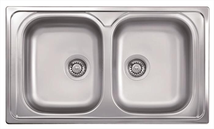 GLEM GAS - Lavello lineare GL286IX 2 vasche-Inox