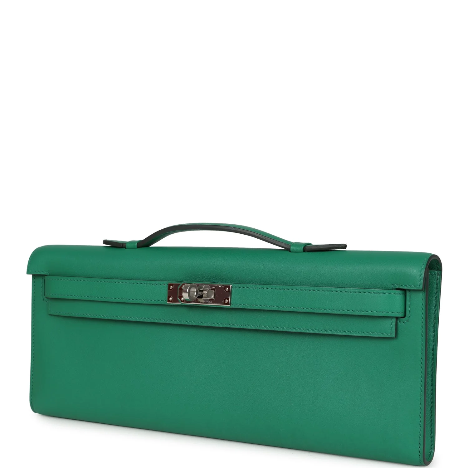Hermes Kelly Cut Vert Vertigo Swift Palladium Hardware