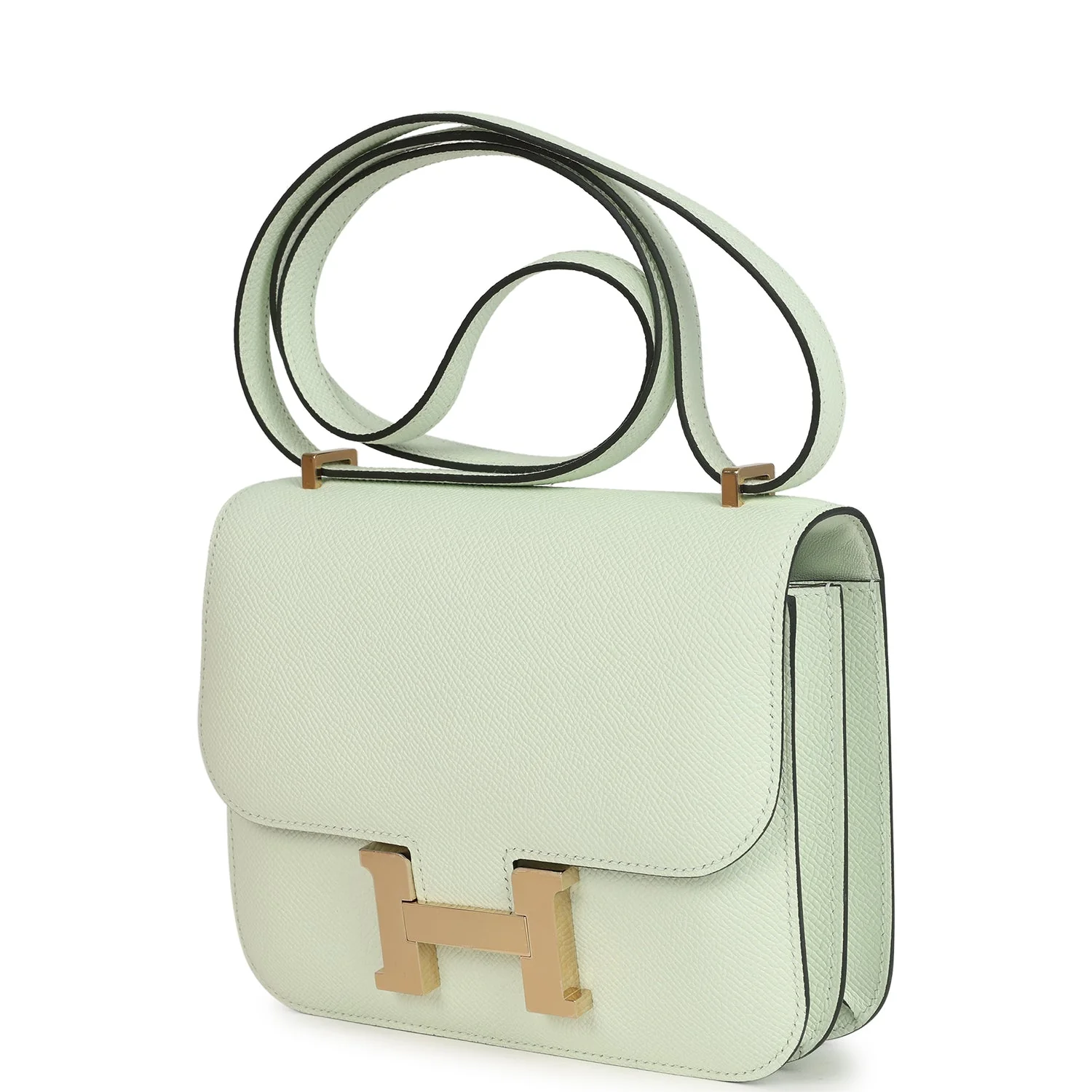 Hermes Constance 1-18 Vert Fizz Epsom Permabrass Hardware