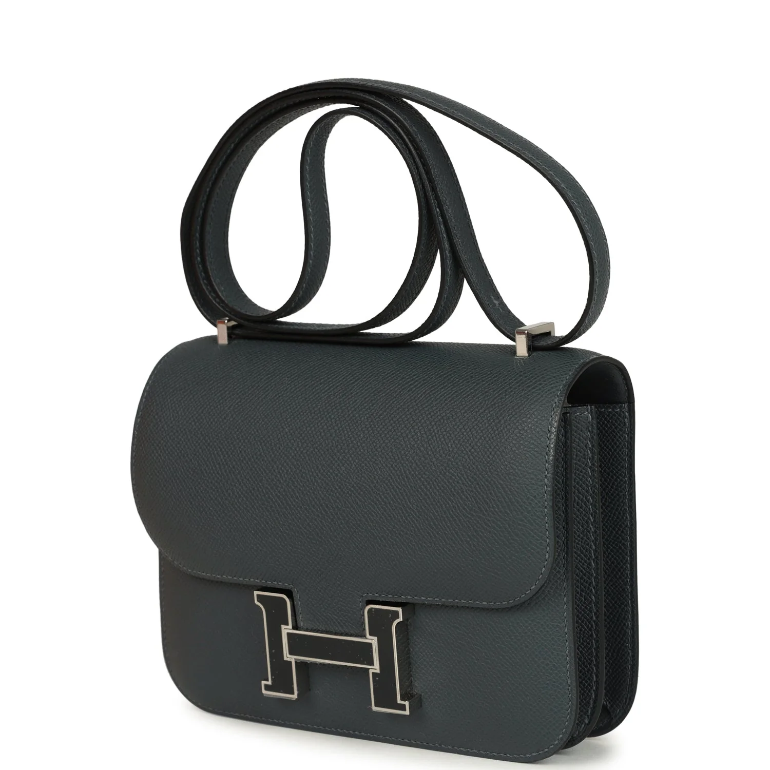 Hermes Constance 18 Gris Misty Epsom Lacquered Palladium Hardware