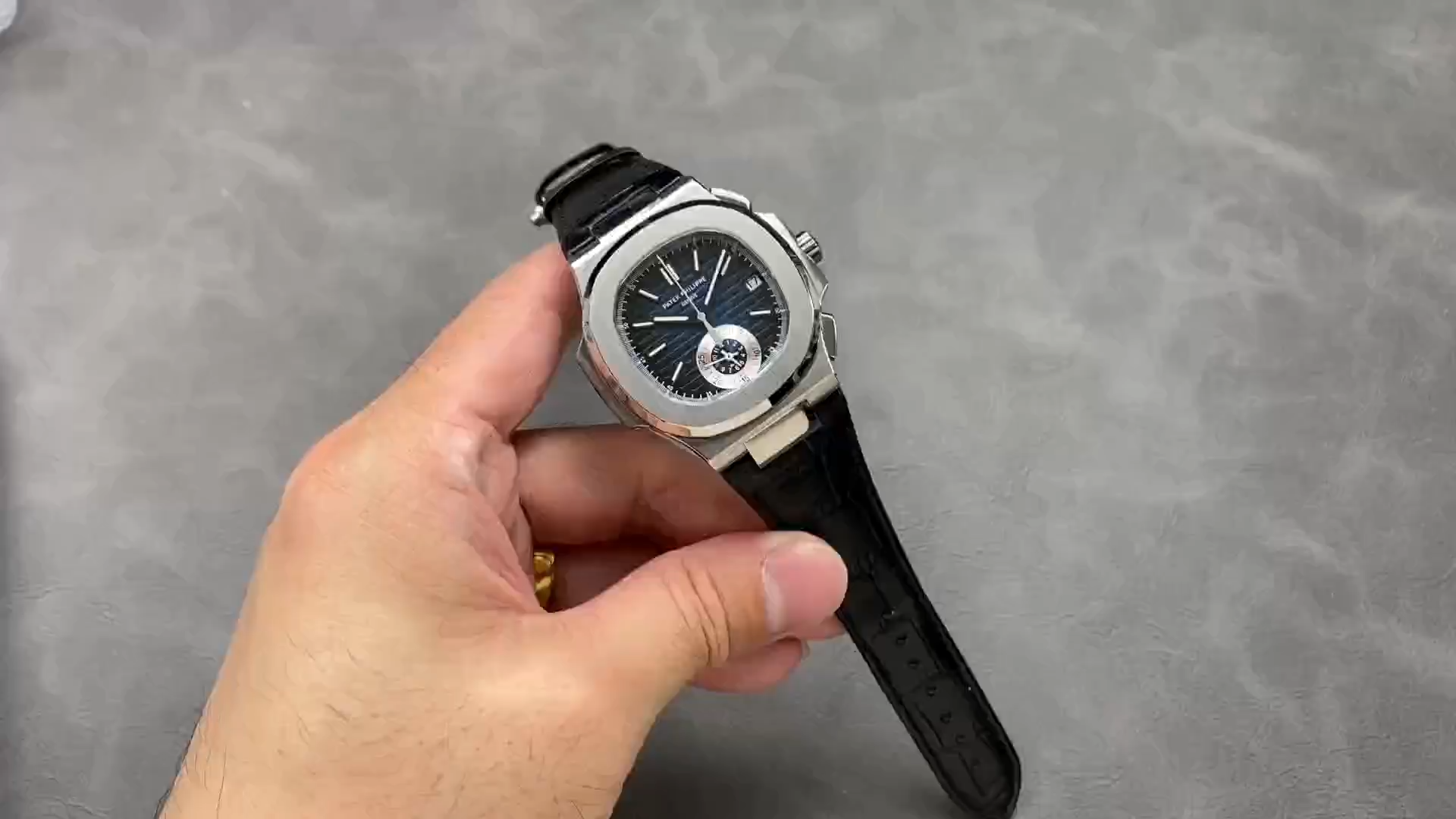 Patek Philippe Nautilus Chronograph Stainless Steel Blue Dial 5980 1A 001