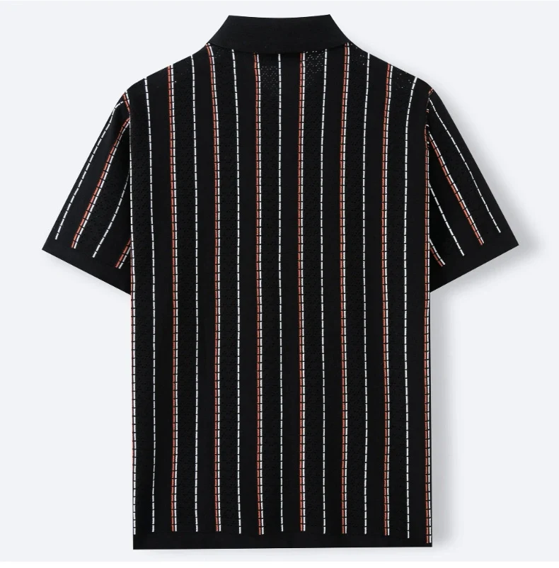 Mivanity Men's Daily Casual Striped Polo Shirts
