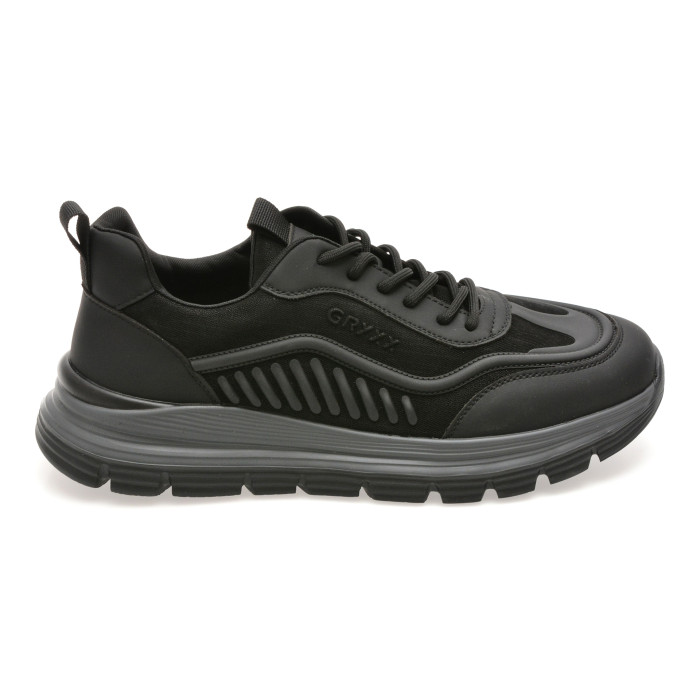 Pantofi sport GRYXX negri, 68035, din piele ecologica