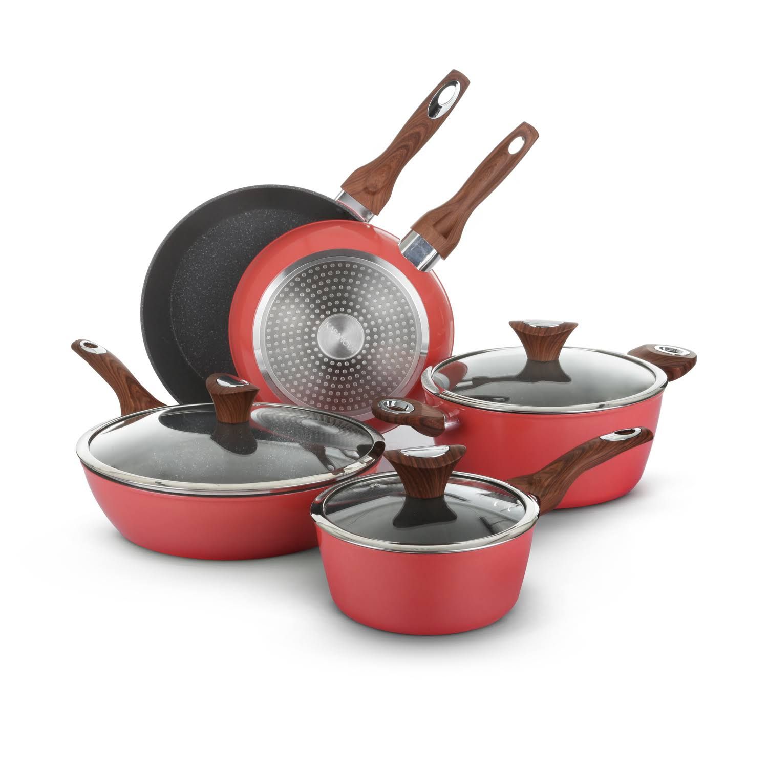 KASANOVA Batteria pentole 8 pezzi corallo Golden 5