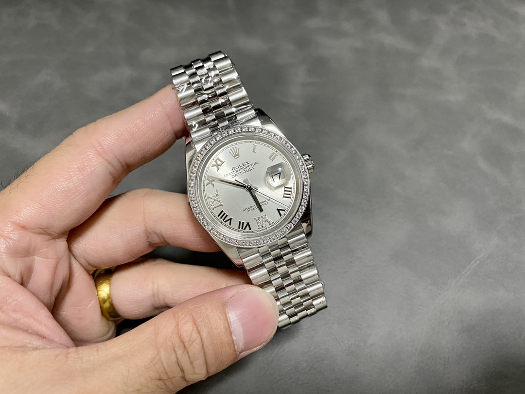 Rolex Datejust 36mm Stainless Steel White Roman Jubilee m126284rbr 0017
