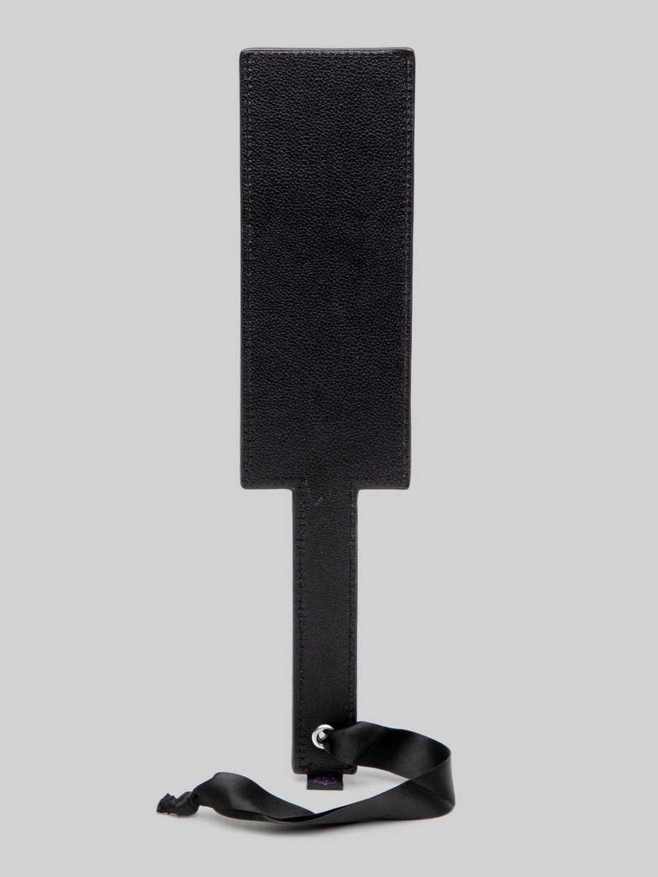 Bondage Boutique Faux Leather Luxury Spanking Paddle Purple Hearts