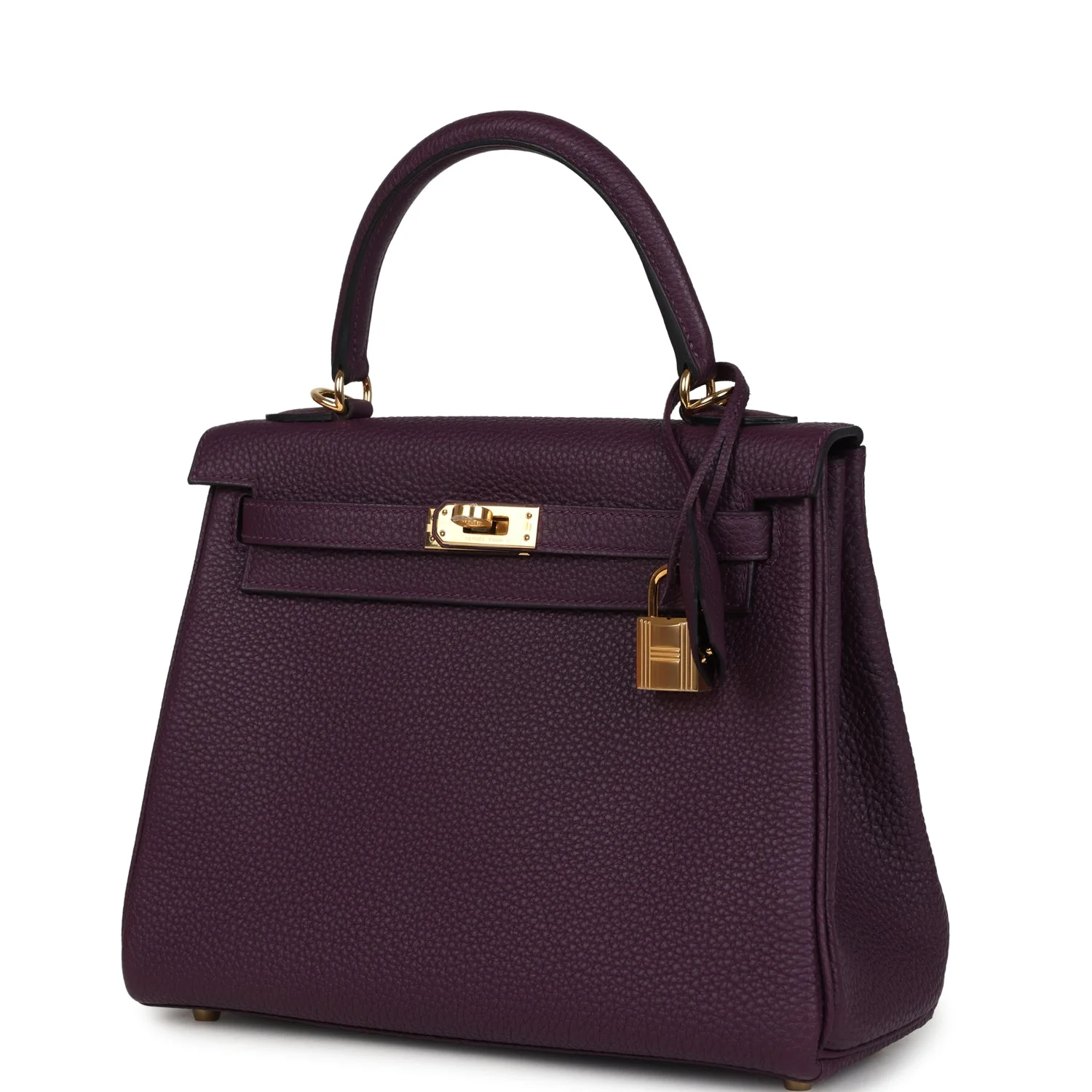 Hermes Kelly Retourne 25 Cassis Togo Gold Hardware