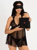 Lovehoney Black Lace Babydoll Gift Set