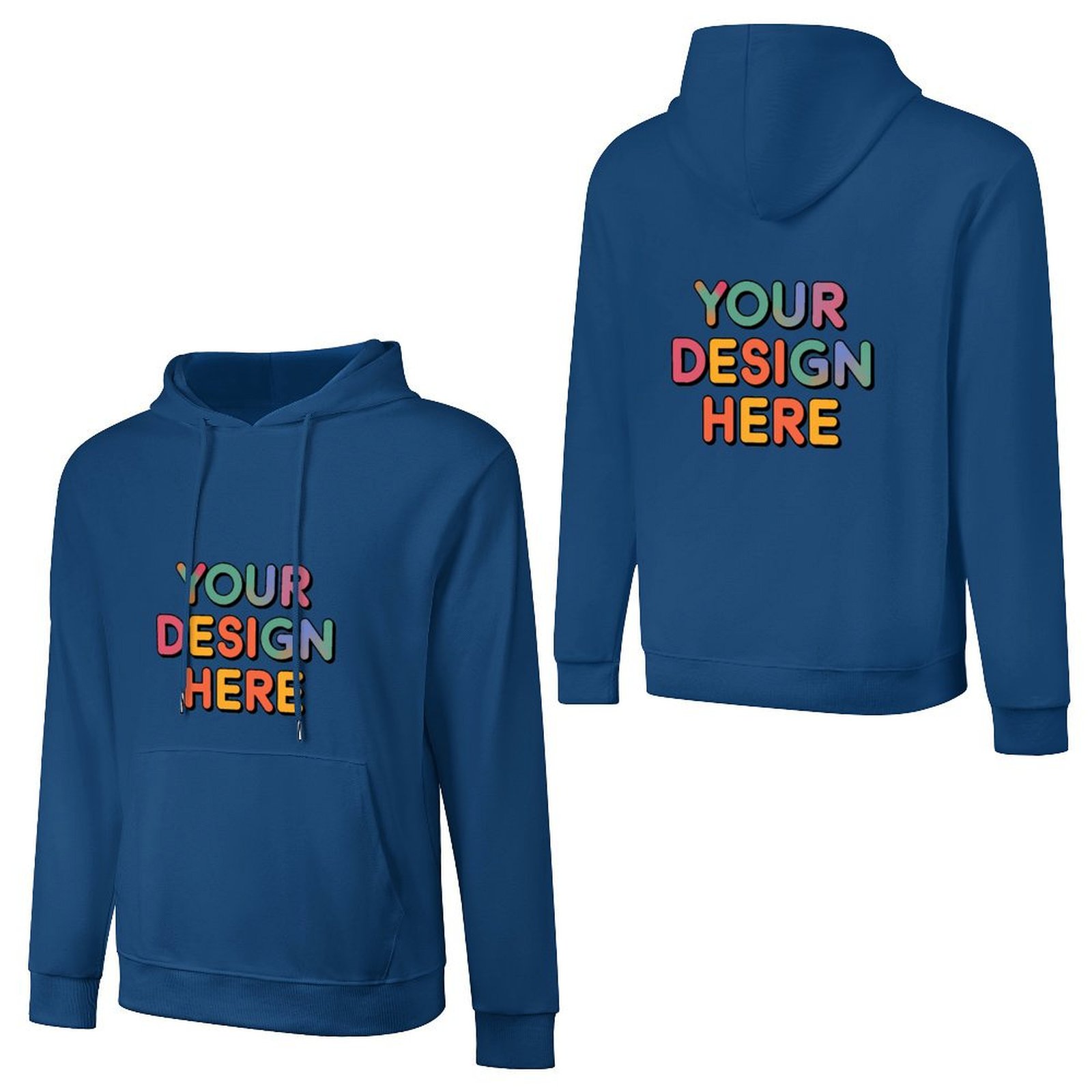 Personalized Custom Men’s 100% Cotton Hooded Sweater with Graphic Patterns