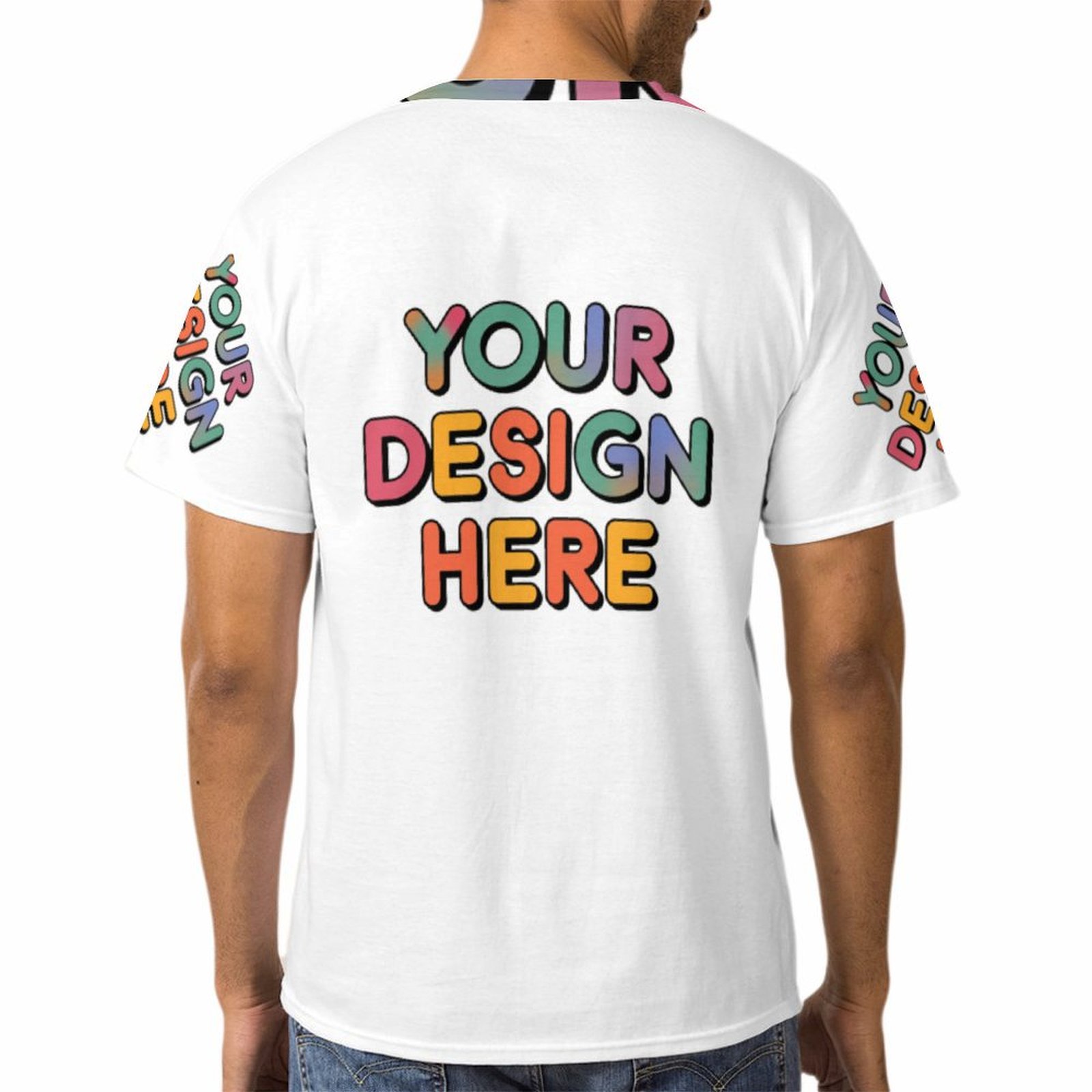 Customized Unisex Exquisite Craftsmanship Full-Print Tee