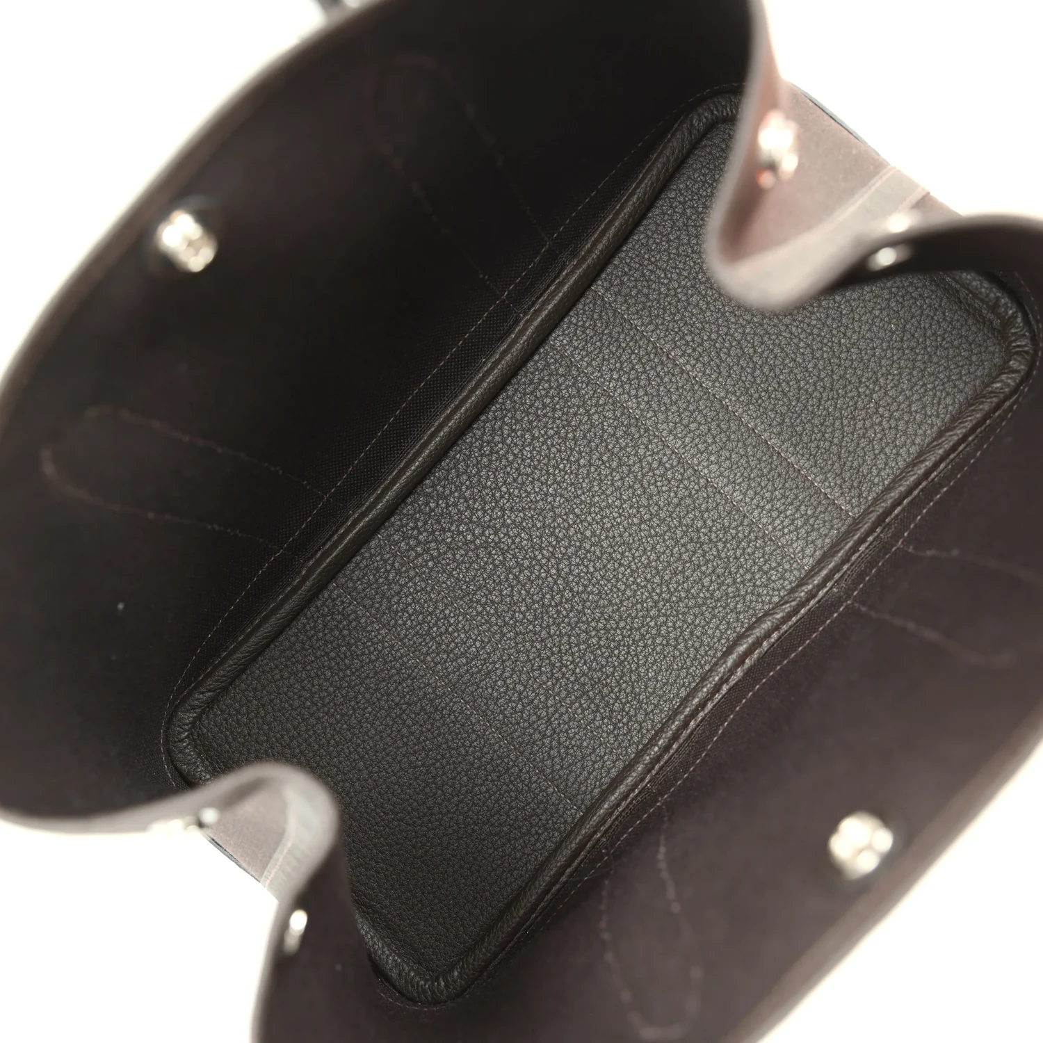 Hermes Garden Party 30 Ebene Toile Officier Canvas and Negonda Palladium Hardware