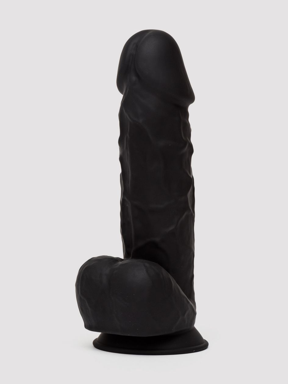 SILEXD Girthy Dual Density Black Realistic Silicone Dildo 8.5 Inch
