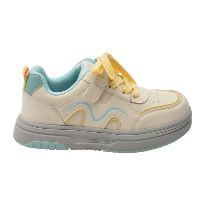 Pantofi sport SELECTION KIDS albi, 2553, din piele naturala
