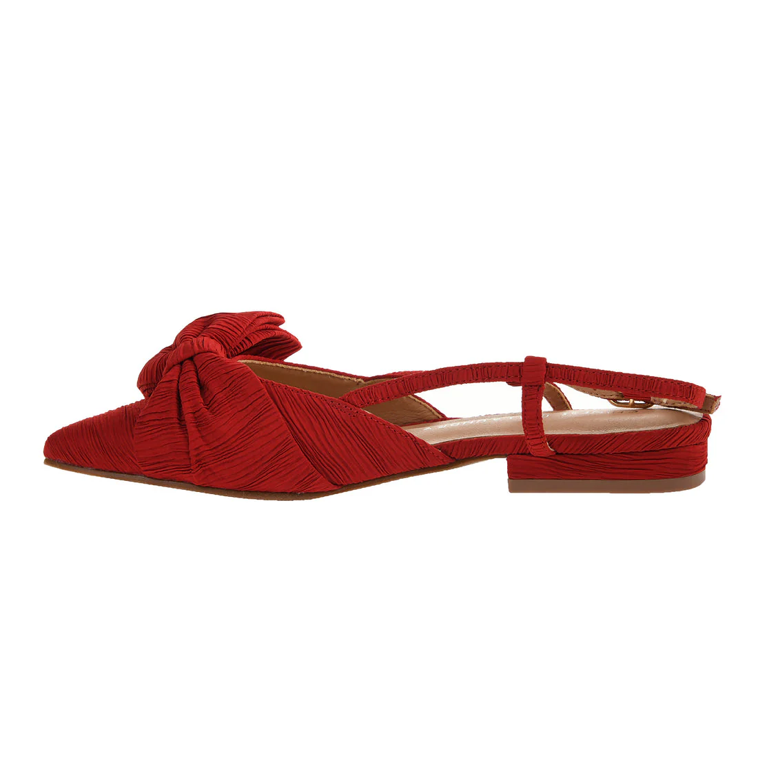 Harmony Bow Slingback Flat 鈥?Red