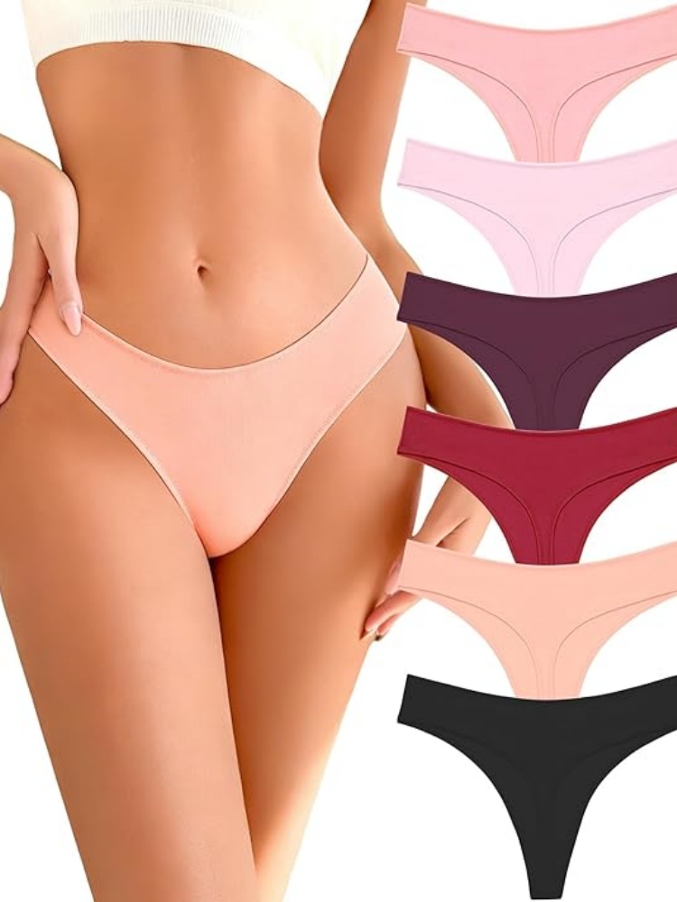 VALENTINIANA Underwear for Women Pack Breathable Thongs